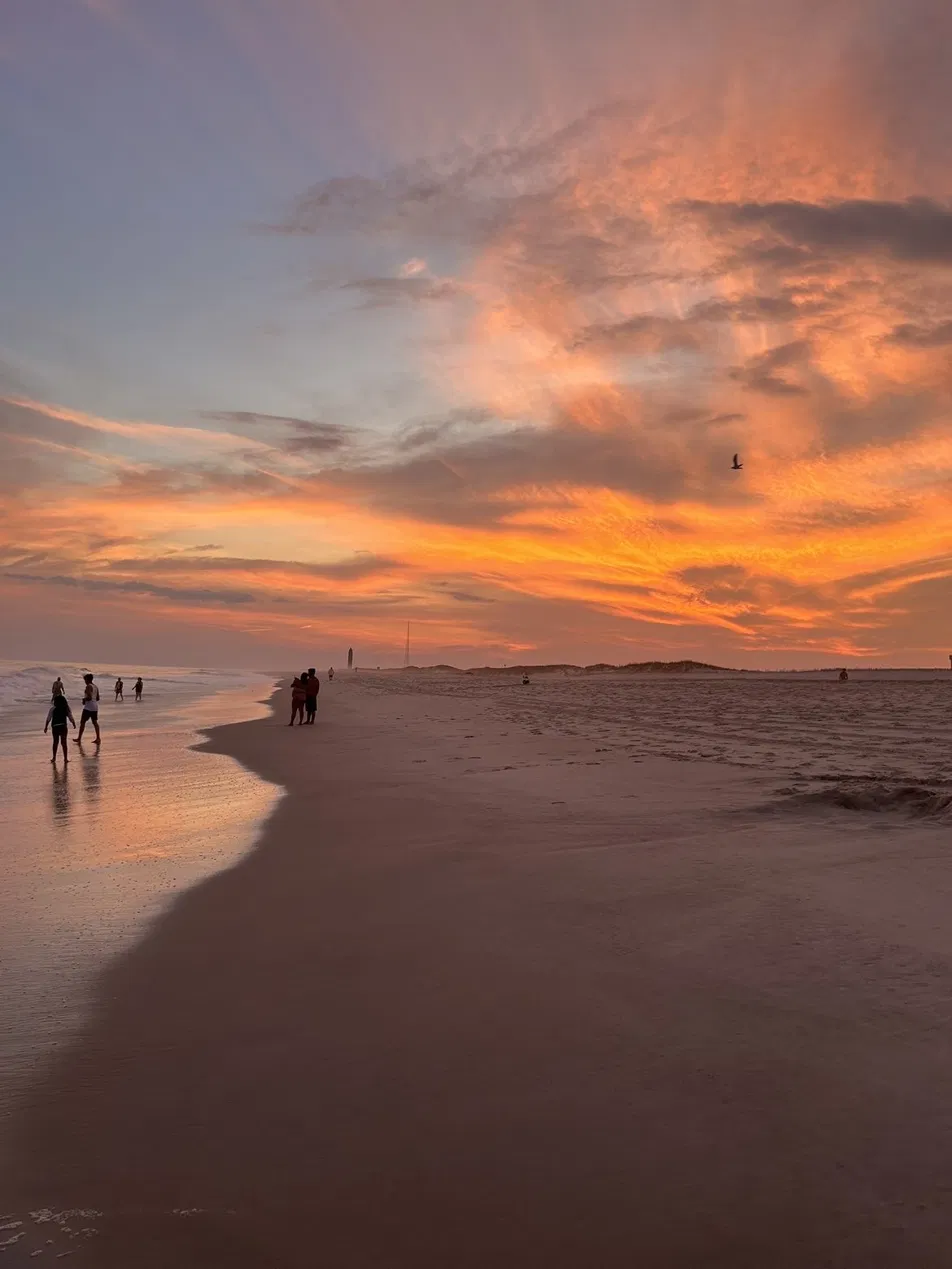 Long Island sunset over the beach
